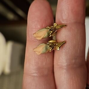 Vintage Rosebud Earrings